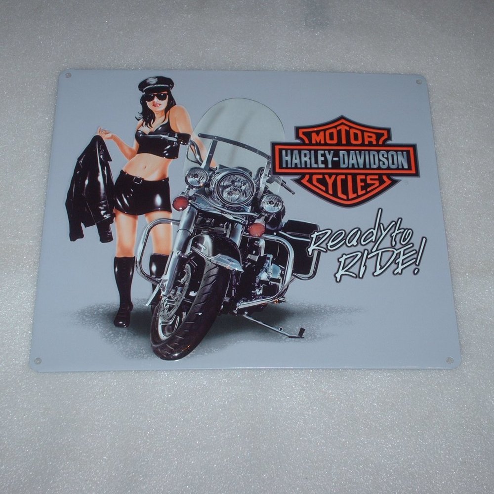 2015 Harley-Davidson Motorcycles embossed tin sign